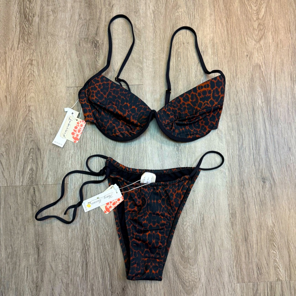 heavy manners jersey baby high cut bikini suit large
